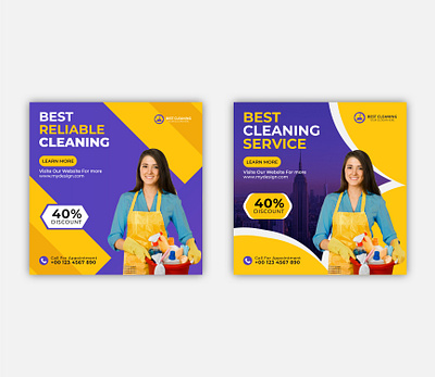 Cleaning Service Social Media template-3 abstract background banner brochure business clean cleaner cleaning service cleaning services flyers creative design dirty discount housekeeping layout marketing modern poster template vector