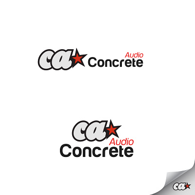 concrete audio 2 logo audio design flat illustrator logo logodesign minimal typography vector