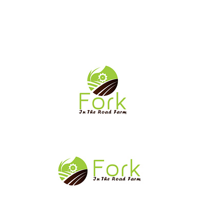 fork logo design farming flat illustrator logo logodesign minimal typography vector