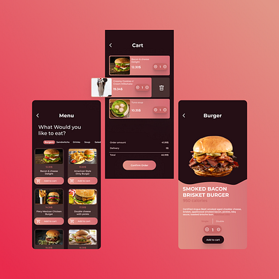 Food 🍲 delivery service app branding design food and drink food app mobile mobile app design ui ux