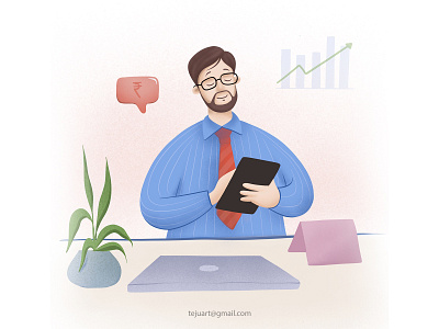 Accountant accounting animation app design artdirection artist illustration illustrator minimal ui ui illustration