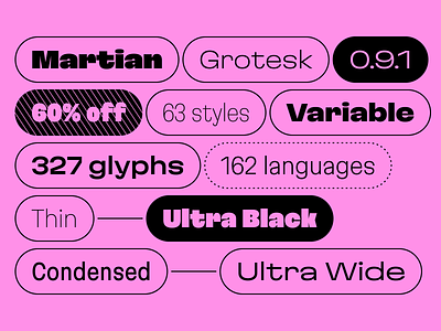 Martian Grotesk 0.9.1 is finally here black bold condensed design download expanded font glyph grotesk grotesque logo sans serif thin typeface typography ultra variable