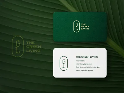 The Green Living branding design logo