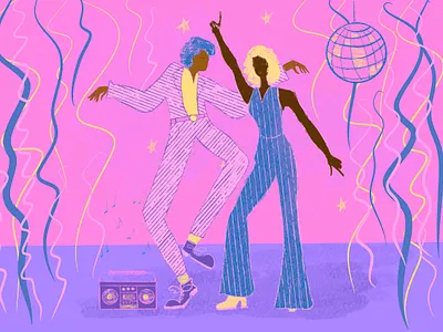 discodance dance illustraion procreate