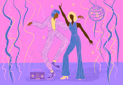 discodance dance illustraion procreate
