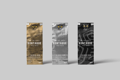 Owl Bean Coffee Bag branding illustration logo package design