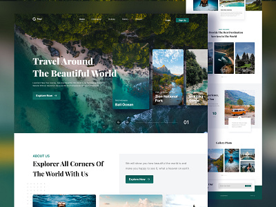 Travel - Landing page website art beach branding design destination landing page design minimal travel trend ui ux web website