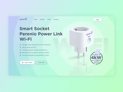 Smart Socket design iot ui ux web