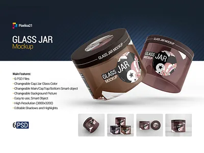 Glass Jar Mockup beauty body bottle can care container cosmetic cream creme glass glass container hand healthy jam jam jar make up makeup medical medicine mock up