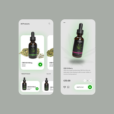 CBD Oil Ui Ux Design cannabis cbd cbd oil code daily design dailyui design inspiration digital graphic design photography ui ui design uiux ux ux design web design