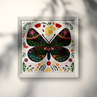 Butterfly artwork canvas print canvas wall art design illustration