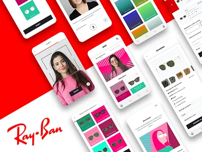 Rayban app graphic design web design
