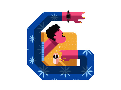Letter G for 36daysoftype 36 days of type 36daysoftype 36daysoftype08 alphabet character coffee g geometric illustration letter g lettering lettering art type