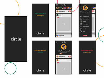 Circle app design digital art logo minimal ui ux