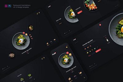 Foda - Restaurant, food delivery UX and UI template ads advertising app banner banner ad banner ads banner design banners creative facebook google adsense instagram interface landing page mobile modern page promo ui ux