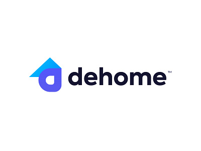 dehome logo design branding business conceptual corporate design home home logo house identity logo logo design logo mark mark minimal minimalist modern real estate rental logo symbol trendy