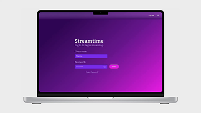 Streamtime - Video streaming app laptop netflix product design streaming app tv video