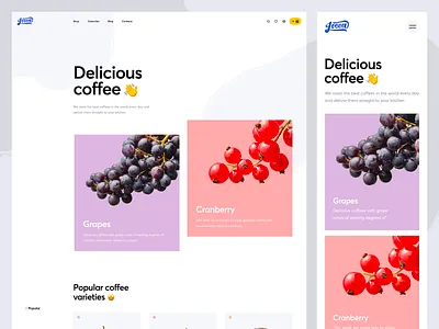 E-commerce coffee coffee coffee shop design ui ux website