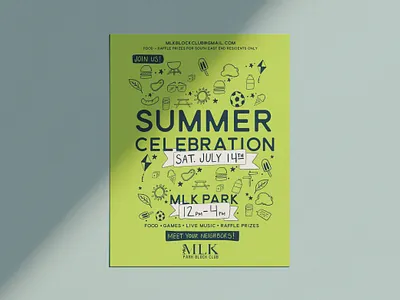 MLK Park Block Club branding community project goverment graphic design illustration non profit pro bono