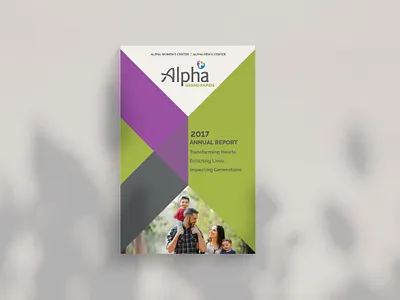 Alpha Grand Rapids Annual Report annual report branding graphic design non profit visual design