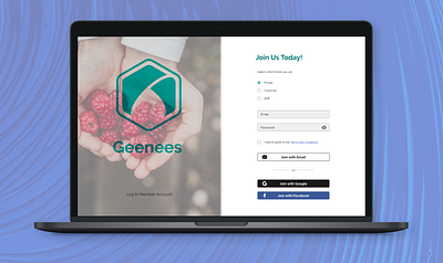 Geenees Desktop Sign Up Challenge challenge charity desktop donations product dino recruiting take home userflow ux ui web design wireflow