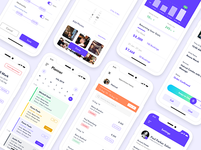 Cruuz Shop Side – Beauty Professional Management App app app concept barber shop barbershop beauty salon booking booking manage design ios management app modern salon app ui uiux ux