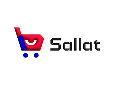 Sallat 3D Logo brand branding busket design graphic design illustration logo logo design logo sallat minimal modern sallat ui