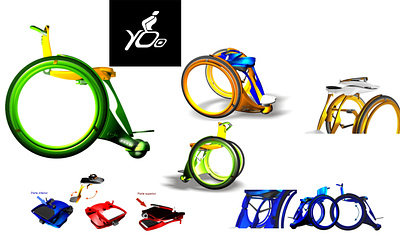 yoo wheelchair concept 3d modeling product design