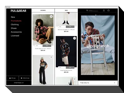 PULL&BEAR | Website Redesign animation brand branding brutalism clothing fashion logo minimal model redesign shop typography ui ux web web design website