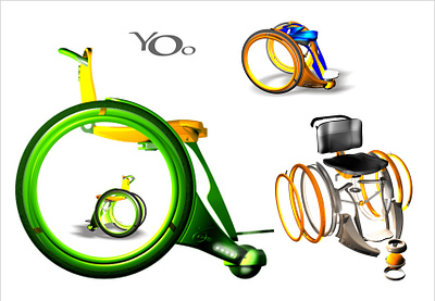 yoo wheelchair 3d modeling product design