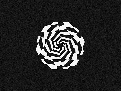 B&W - Negative Space Experiment bw gestalt graphic design logo logo design mandala negative space rotation symmetric symmetry