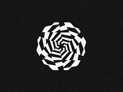 B&W - Negative Space Experiment bw gestalt graphic design logo logo design mandala negative space rotation symmetric symmetry