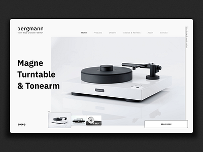 Bergmann | website concept black white black and white bw concept minimal minimalism minimalistic mnml music sound turntable uix ux ux design uxdesign vinyl web design website zen zendo