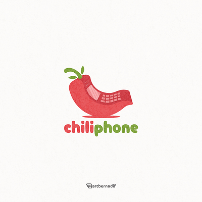 chiliphone logo combination animation app branding cellphone chili design flat icon illustration logo ui vector