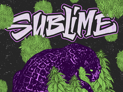 Sublime Gig Poster concert gigposter graphic design illustration lettering music poster poster art print sublime weed