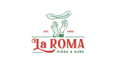 La Roma Pizza and Subs logo design brand branding ciaburri brand food logo graphic design logo logo design pizza pizza logo temple tx texas