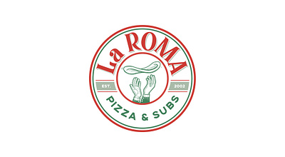 La Roma Pizza and Subs alternate logo. belton brand branding ciaburri brand food logo graphic design logo logo design pizza pizza logo