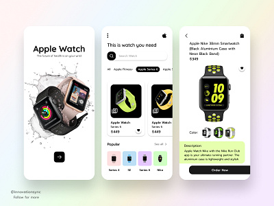 Apple Watch App Ui Design animation appdesign branding digitaldesign flatdesign graphicdesign illustration innovationsync minimal mobiledesign mobileui print productdesign typography uidesign uitrends userinterface uxdesign vector webdesign