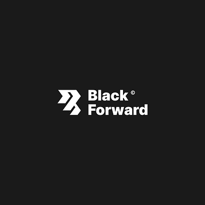 Black Forward black blogo brand branding character design forward icon lettermark logo minimal monogram symbol vector