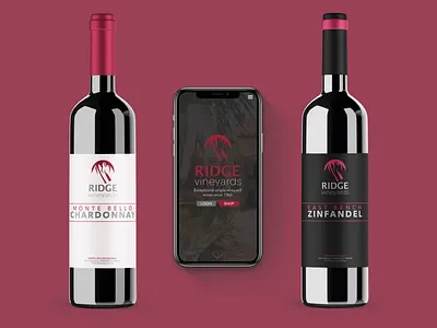 Ridge Vineyards Rebrand branding identity packaging print design uiux