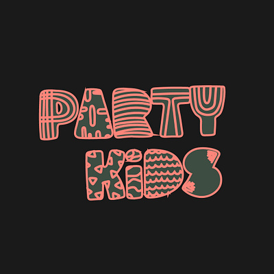 party kids branding design flat graphic design illustration illustrator logo minimal typography vector