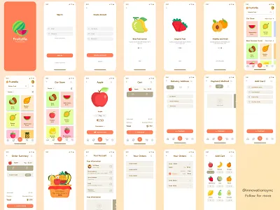 Fruit App Ui Concept animation appdesign branding dailyui digitaldesign flatdesign graphicdesign illustration innovationsync interface landingpage logo minimal mobileui print productdesign typography uidesign uidesignpatterns webdesign