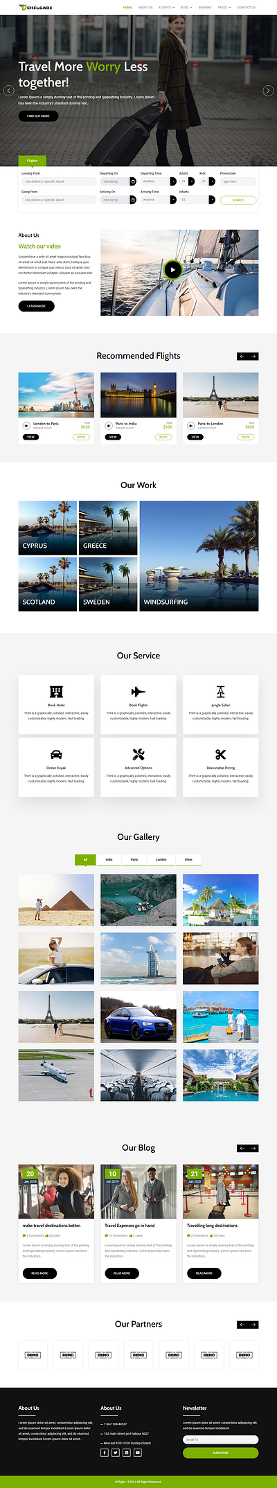 Flight Booking Html5 Template booking booking system bootstrap design website