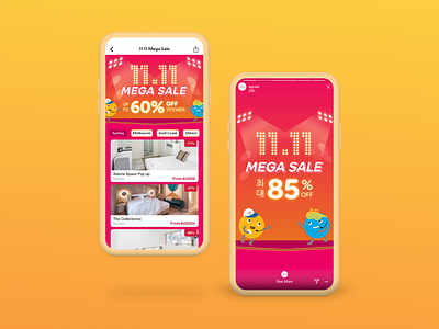 Campaign - 11.11 11.11 agoda app banner app homepage branding campaign design illustration logo social media ui ux