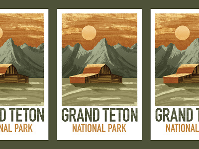 Grand Teton apple pencil bucket list design drawing environment explore grand grand teton illustration landscape mountains nature procreate series teton texture