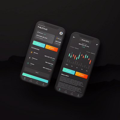 CoinExchange android android app android design bitcoin black theme crypto crypto ui icon illustration minimal trade ui ux
