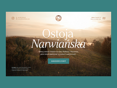 Ostoja Website apartment booking branding cabin fashion fullscreen logo mood onepage rent single page splash splash page ui webdesign