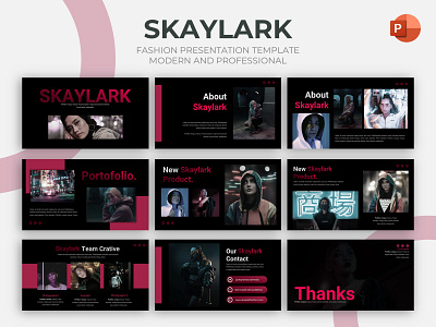 Fashion Presentation Template - Skaylark branding creative design fashion graphic presentation presentation layout presentation template presentations