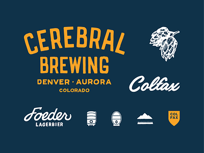 Cerebral Brewing beer branding brewery colorado denver identity illustration lettering typography