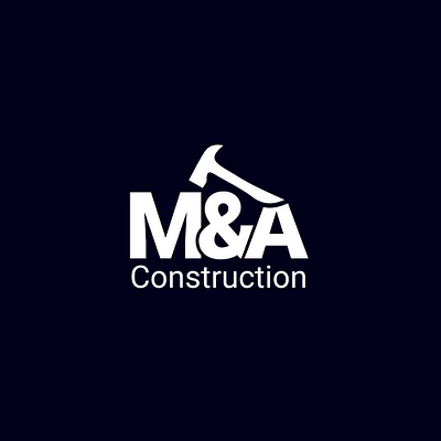 Construction Logo With Letter M&A branding construction logo creative design creative logo creativelogodesign design home services logo housemangemaent logo illustrator logo minimal minimalist logo modern logo mortagelogo propertylogo realestatelogo realtorelogo